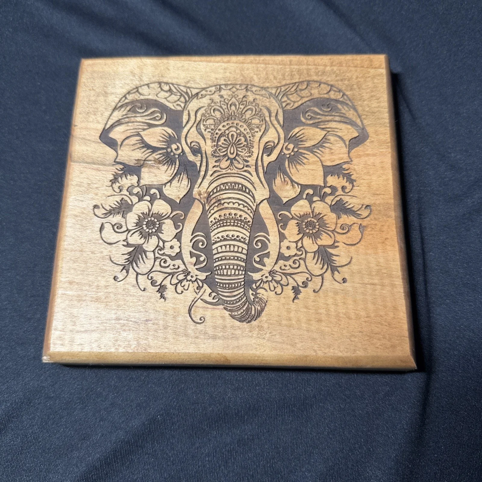 Elephant Wood Engraving