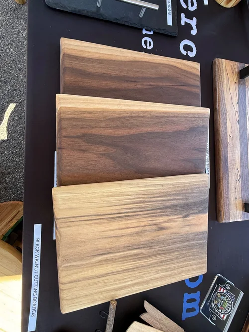 Handmade walnut serving boards