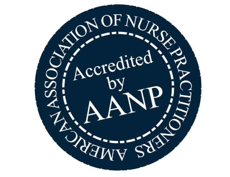 Seal of accreditation from the American Association of Nurse Practitioners (AANP).