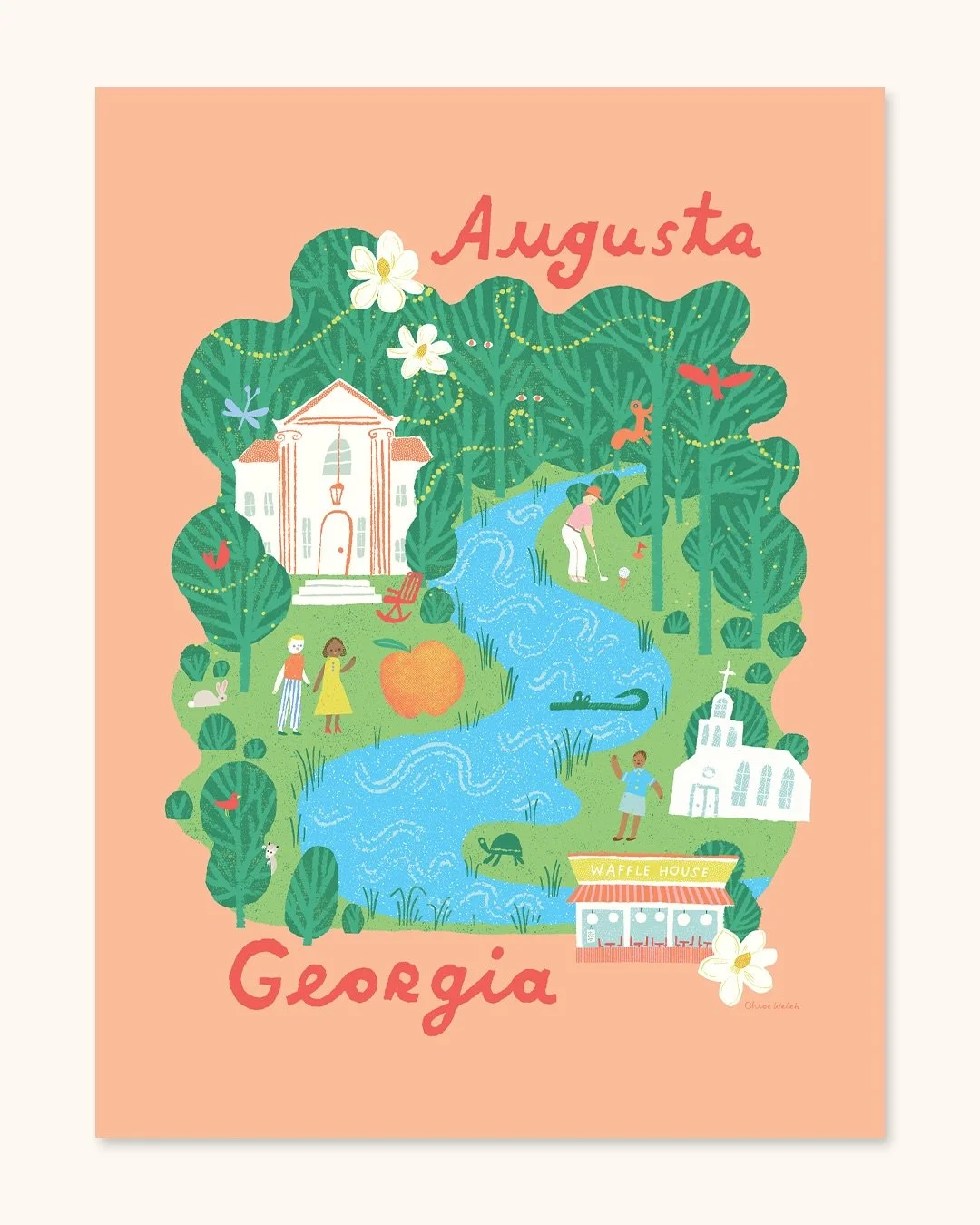 This past weekend I got to participate in the Augusta Poster Show with 29 other local artists! I&rsquo;m a relative newbie to living in Augusta, so it was extra special to be invited to join in on this awesome event. Plus it&rsquo;s always so fun to 