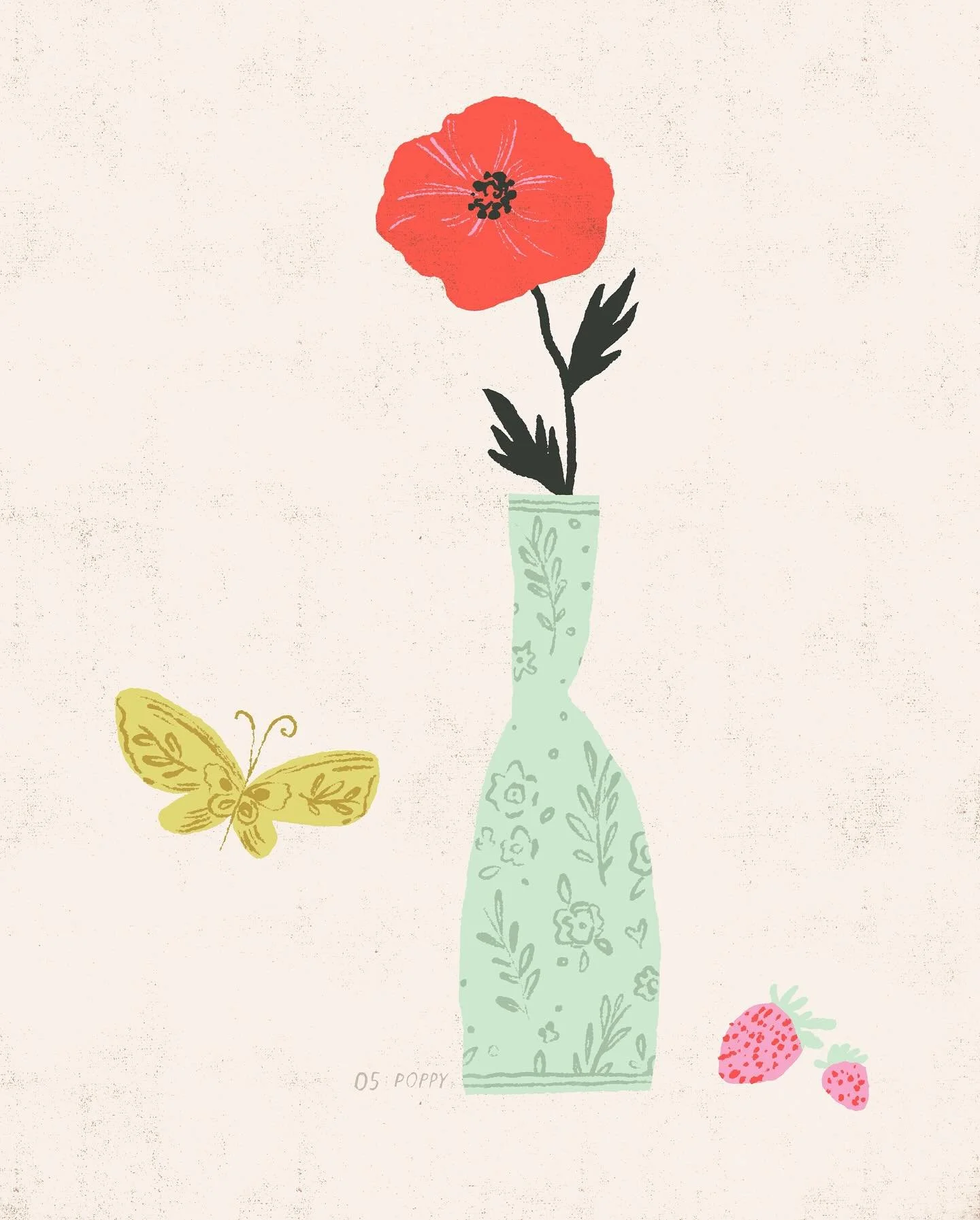 Day 5: POPPY for #peachtober 

Drawing tonight after kids are in bed&hellip;better late than never! 😮&zwj;💨

#peachtober25 #peachtober25poppy #poppyflower #floraldrawing #illustrationforkids #womenwhoillustrate #drawingflowers