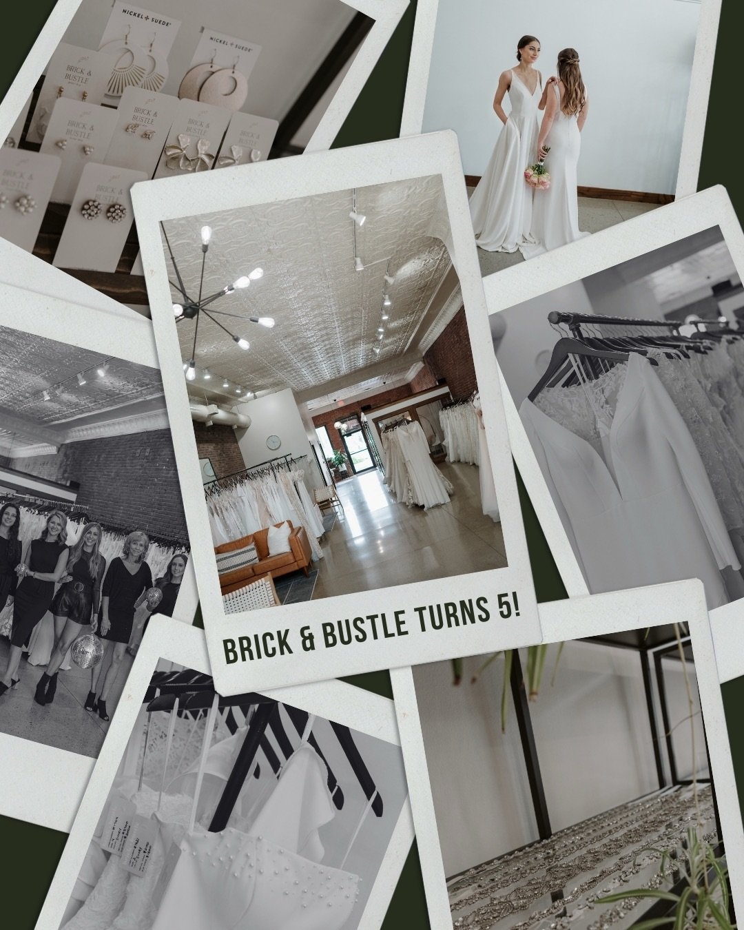 FIVE years of Brick &amp; Bustle 👰&zwj;♀️🧱✨ From our first walkthrough on Douglas to every moment you&rsquo;ve shared with us since - thank you for being part of our journey. Here&rsquo;s to memories made, the hustle behind the scenes &amp; everyth