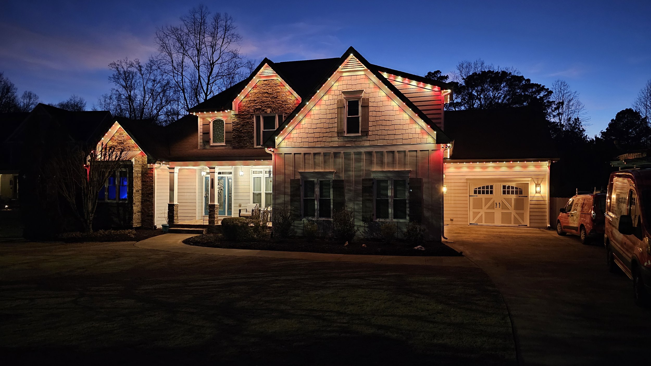 Invisilights permanent lighting installation in Canton GA