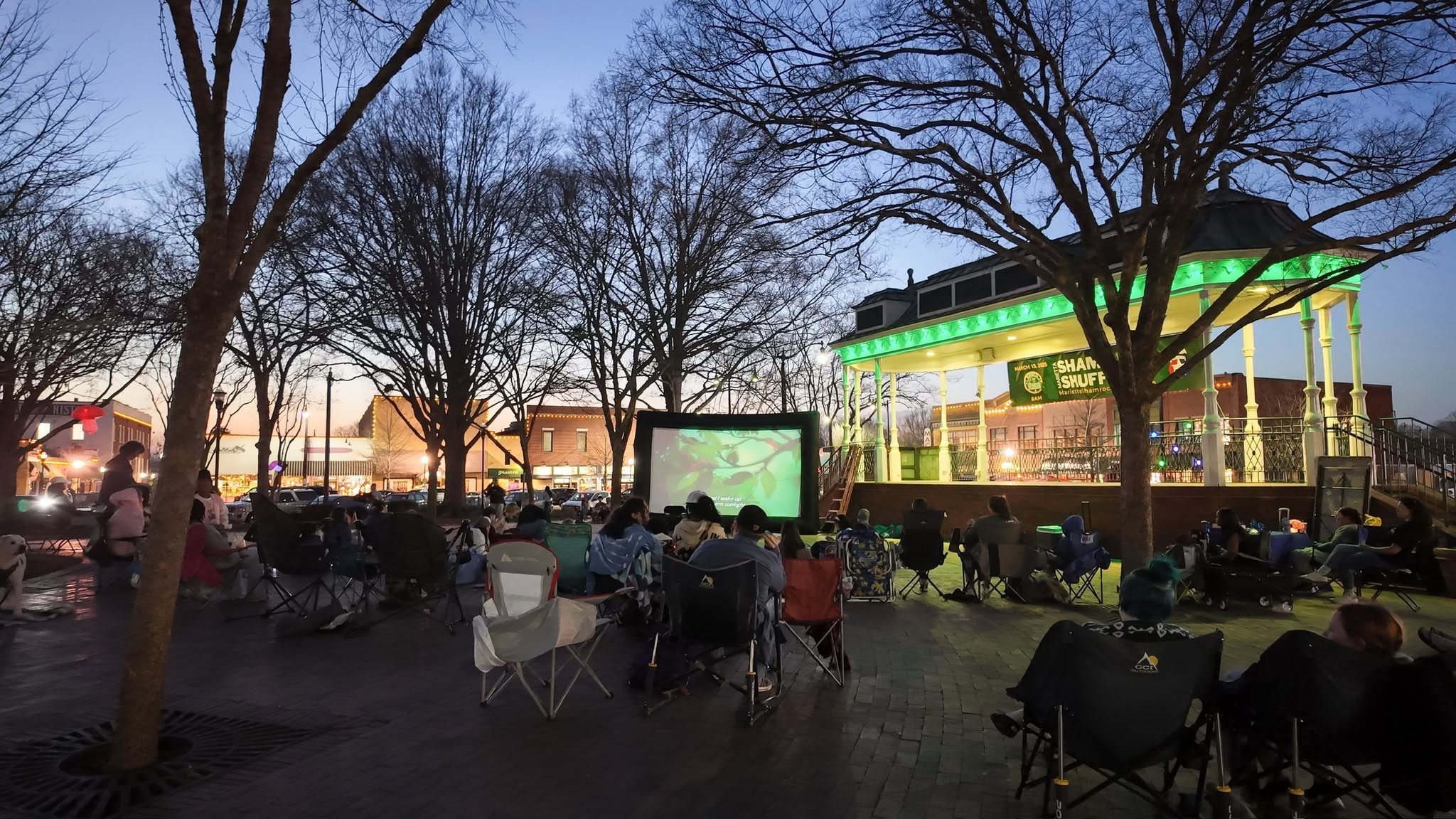 Invislights marietta square st patricks day celebration