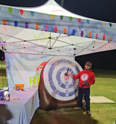 Rich Lighting Co Bartow County Fall Festival 2025 axe throwing