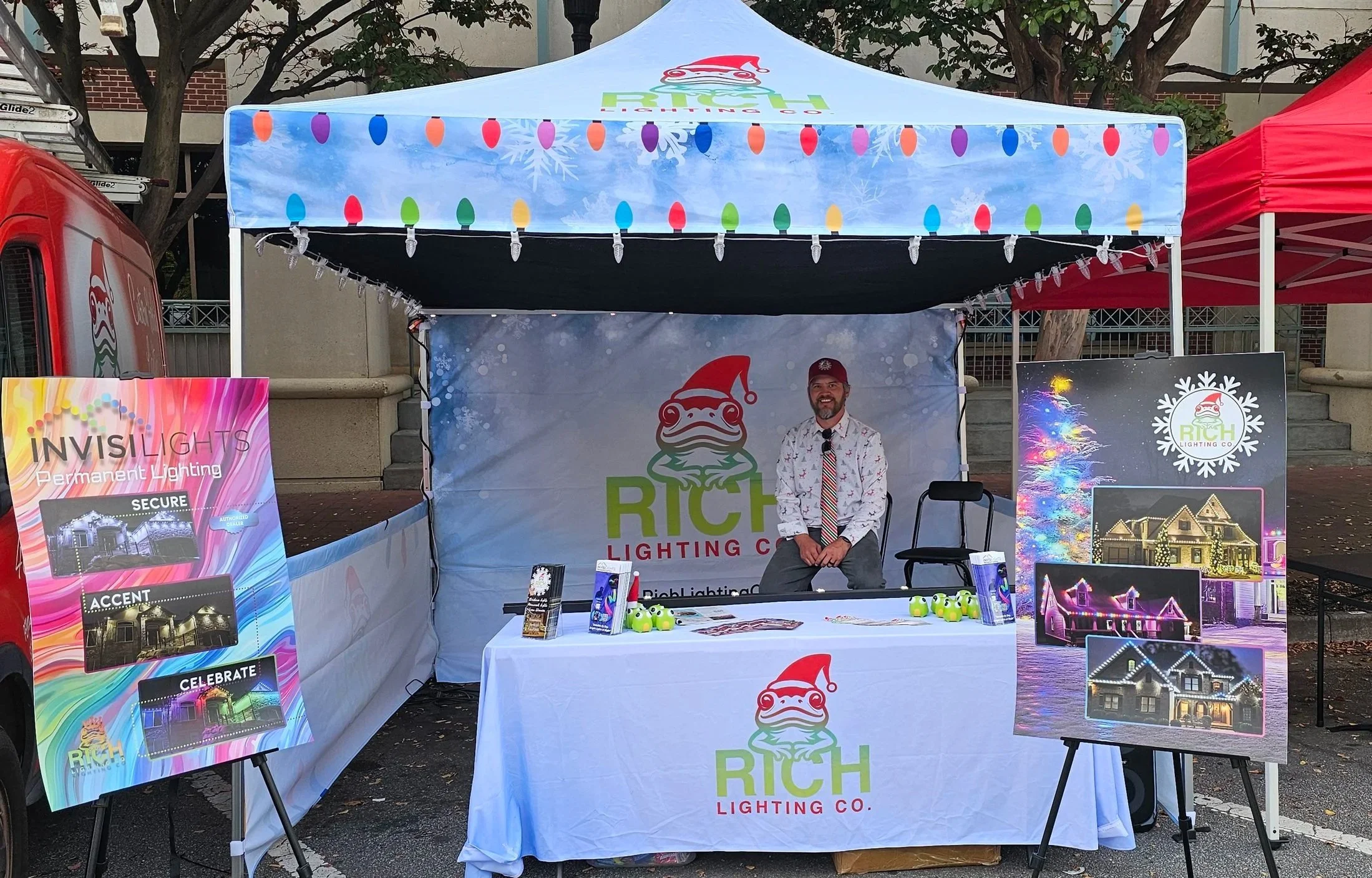 Rich Lighting Co booth at HarvestFest Marietta Square