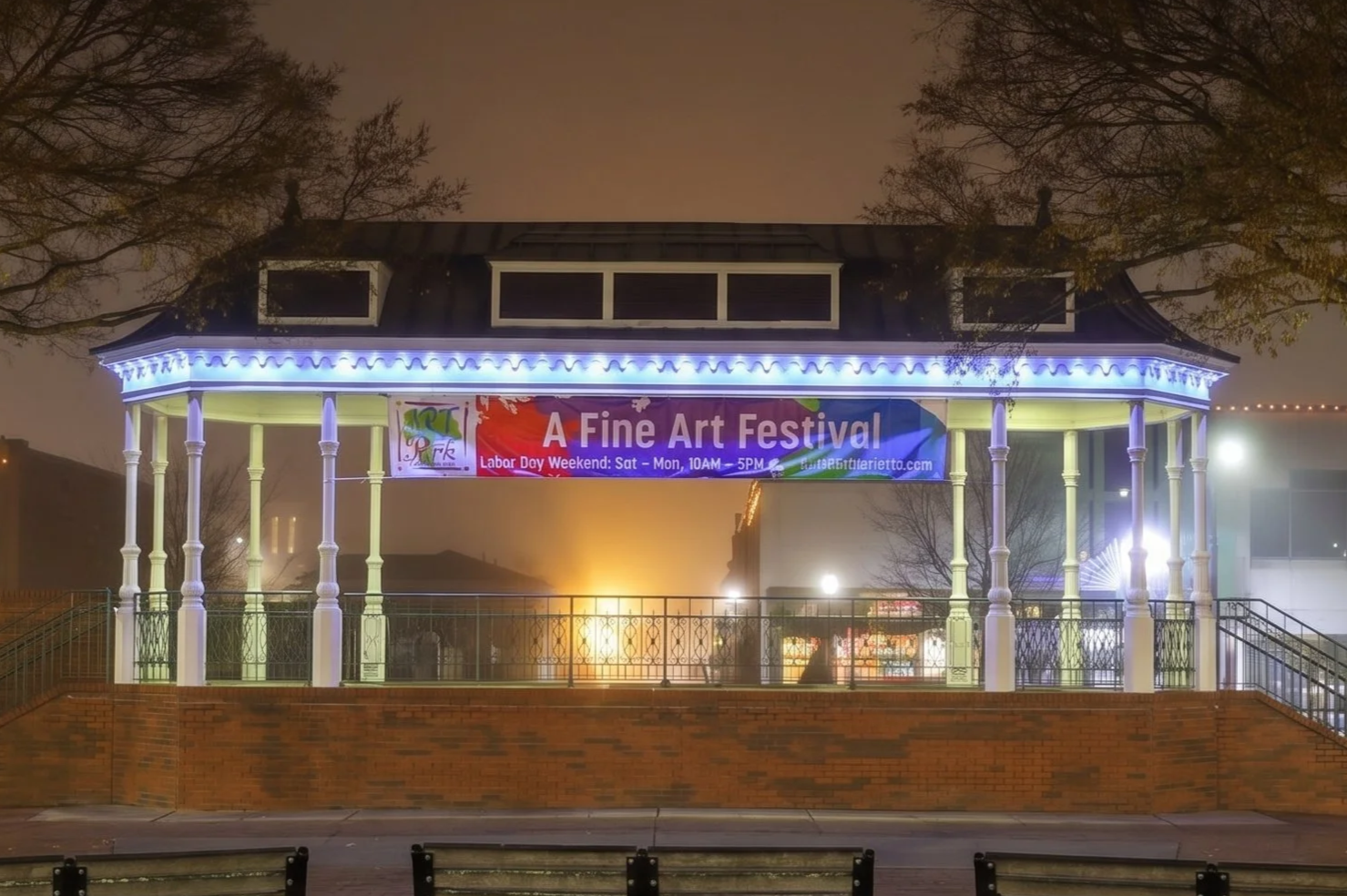 invislights marietta square spring time event