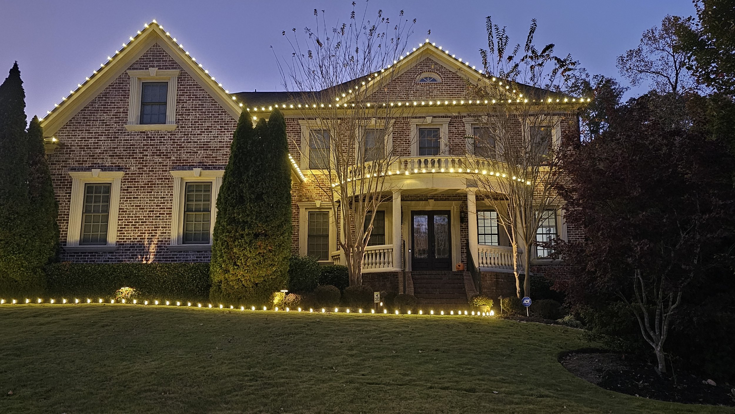Warm white Christmas installation mableton GA