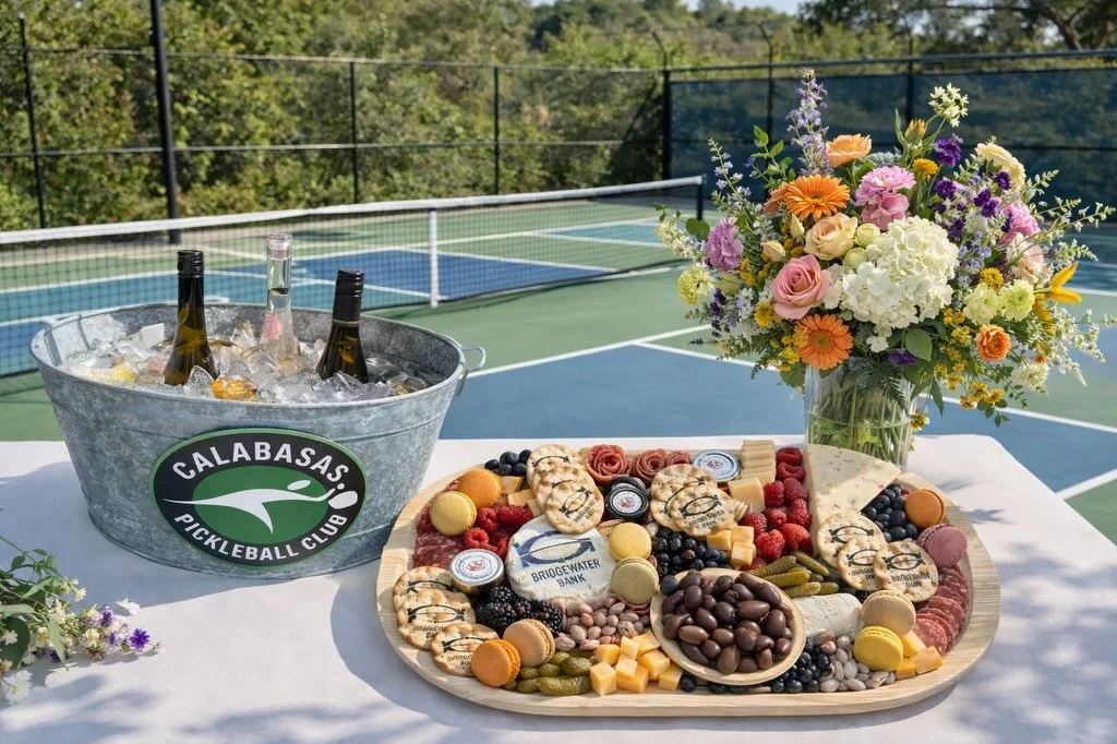 Custom Charcuterie for Bridgewater Bank Corporate Pickleball event at one of our favorite venues @calabasaspickleballclub 
The perfect place for parties of all kinds 🎉 #preferredvendor #pickleball #calabasas #charcuterie #corporateevent