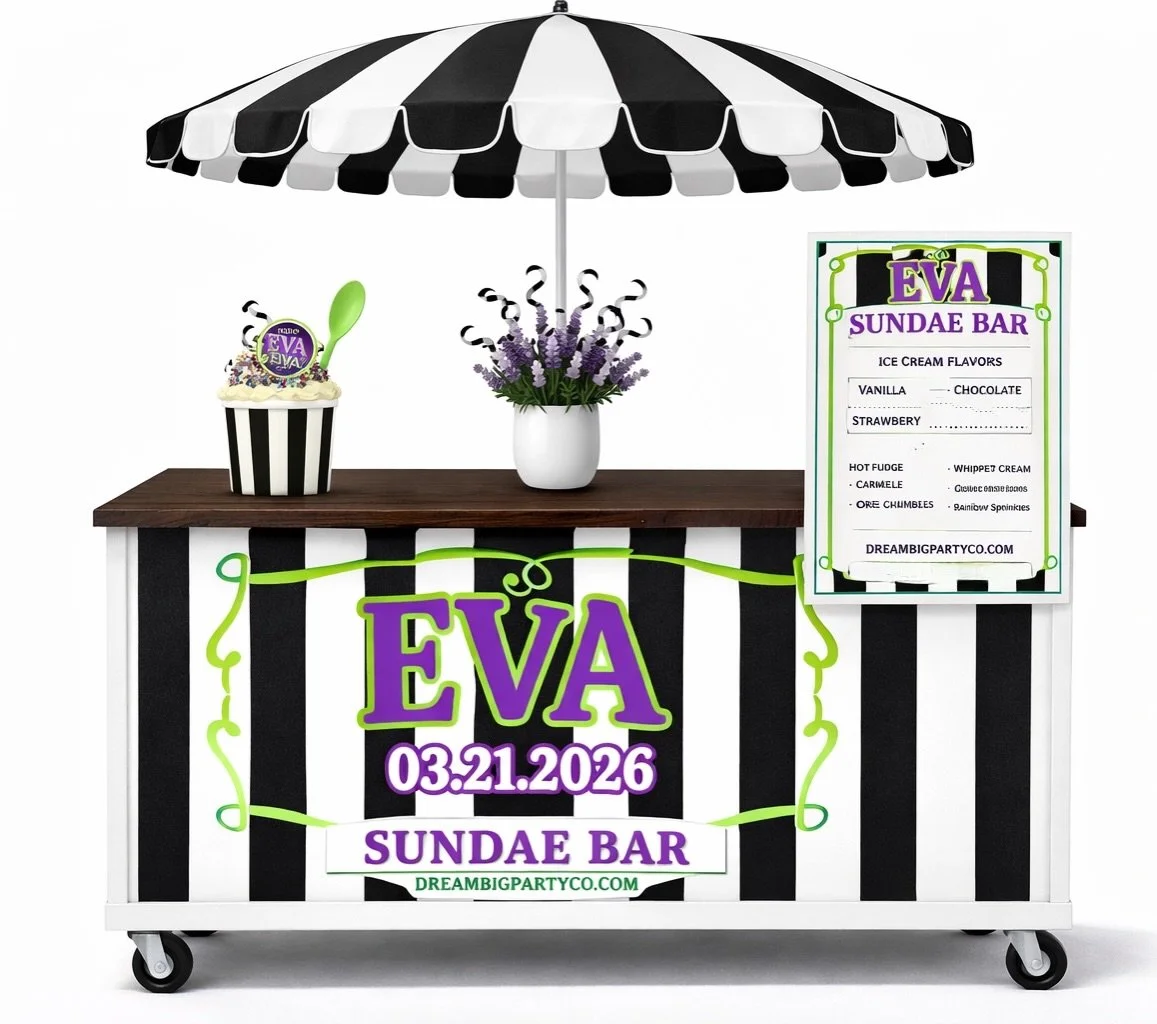 A Beetlejuice themed Bat Mitzvah...so fun! We LOVE a good theme 🖤💚💜 #beetlejuice #icecreambar #mitzvah #thousandoaks #partytheme