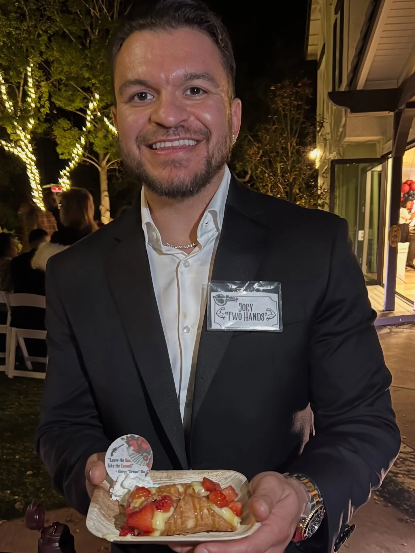 "Leave the gun, take the cannoli" Our Cannoli Bar was the perfect addition to this Godfather themed Murder Mystery Birthday Dinner Party for @stockmarketwolf 
&bull;
Planner: @wonderland.balloons_ 
Toppers: @happytrailsbarco