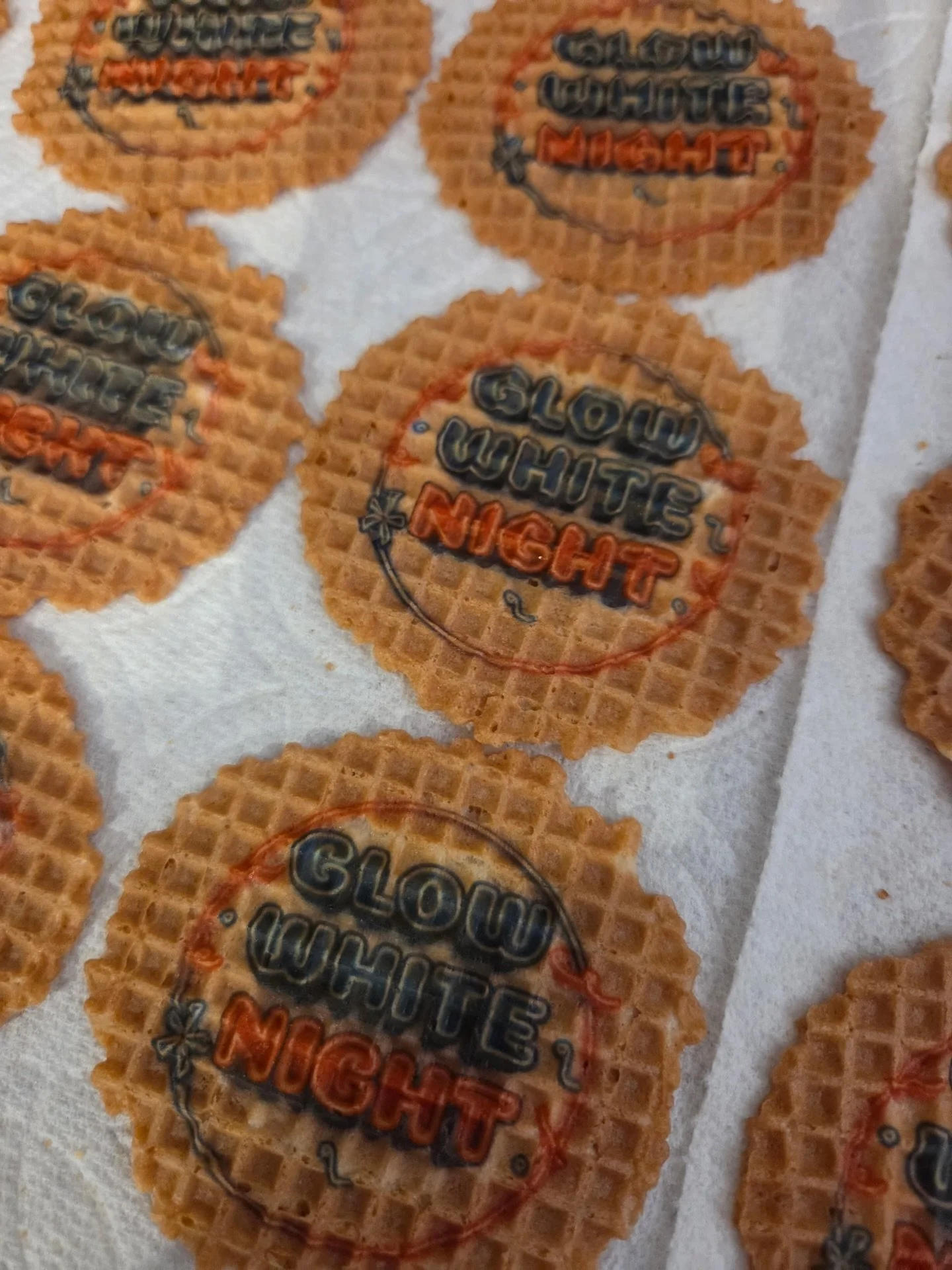Our newest branded item, Custom Waffle Cookies perfect for our Sundae Bar and more 🧇 🍪 #branding #branded #icecreamsundae #icecream #wafflecone
