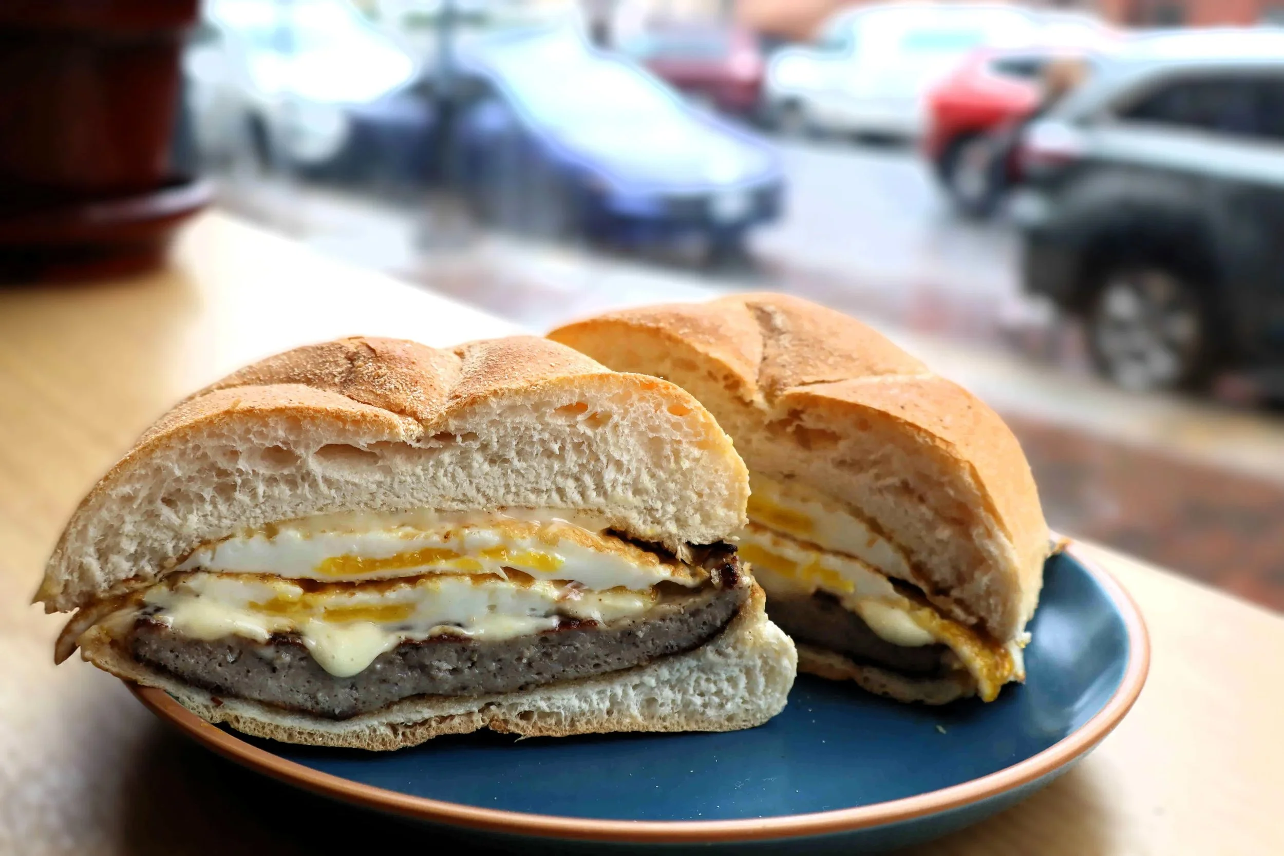 Zoller's BEC Breakfast Sandwich—Savory Sausage, Fresh Egg & Cheese on a roll