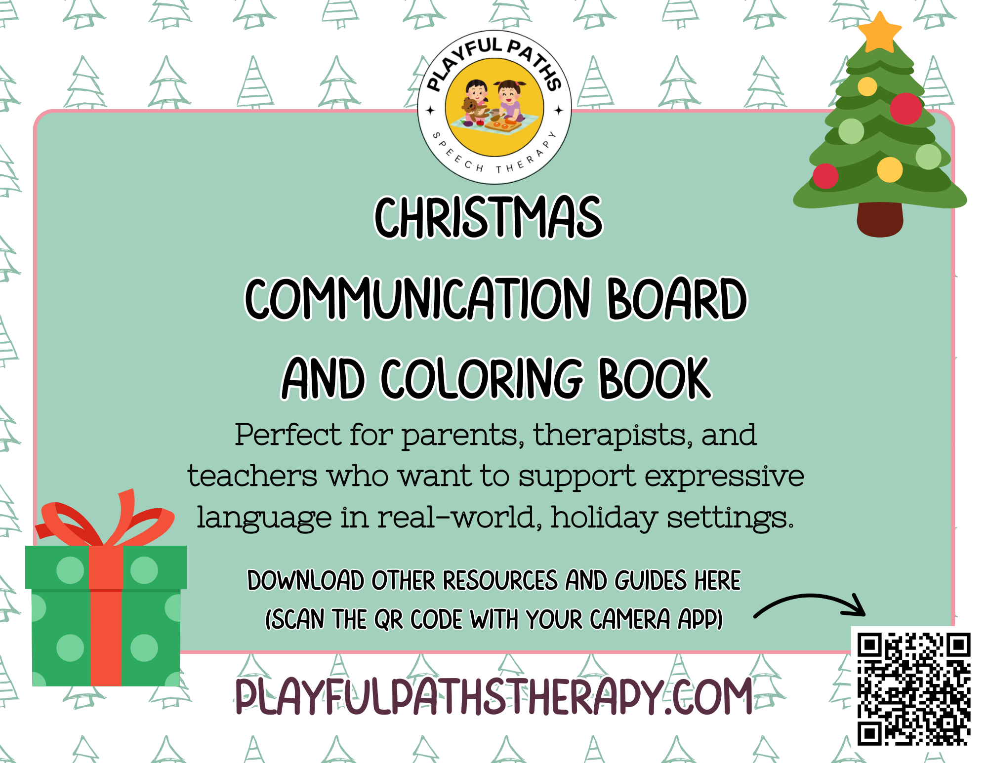 Free Christmas Communication Board & Holiday Coloring Book | AAC ...