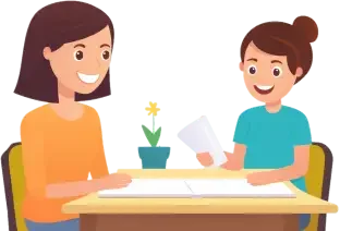 Illustration of a therapist working one-on-one with a child, representing individualized therapy