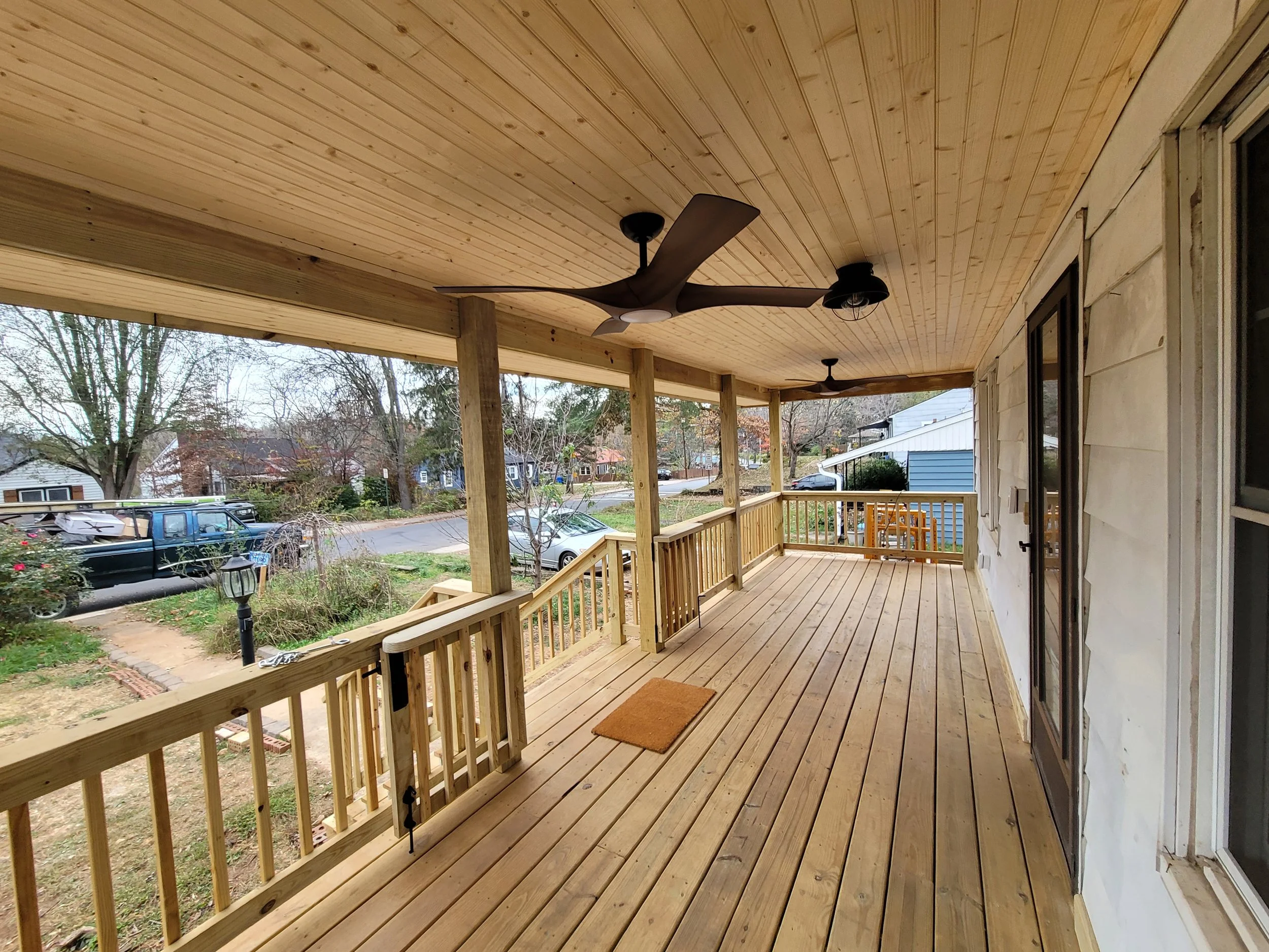 Porch Addition in West Asheville
