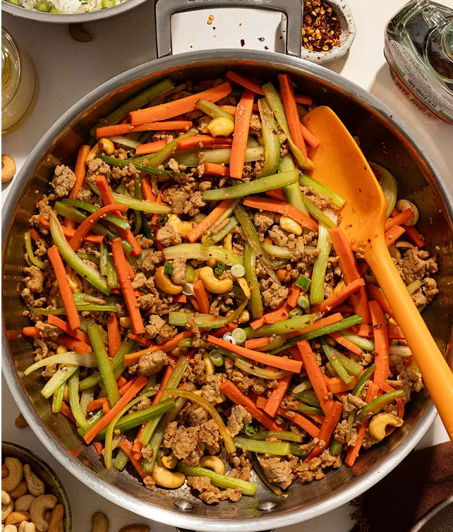 Maple Turkey Skillet with Sesame Ginger Rice