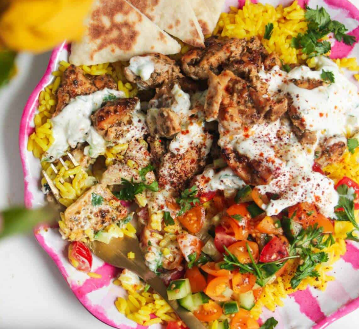 Mediterranean Chicken Rice Bowls