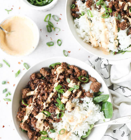 Korean Ground Beef Bowls