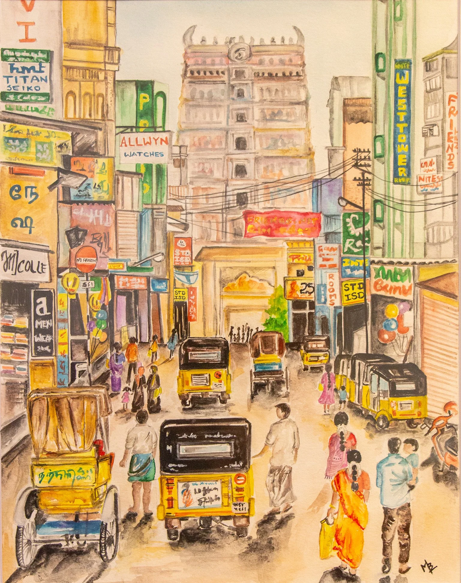   Under One Sky   
Mahmootha Mujeeb Ahmed 
Watercolor 
$200