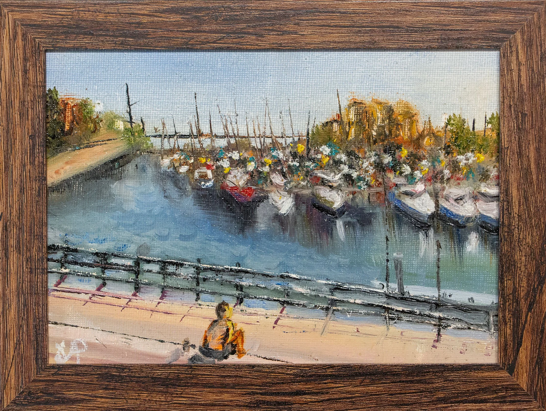   Boat watching   
Amparo Pikarsky 
Oil Painting 
$88