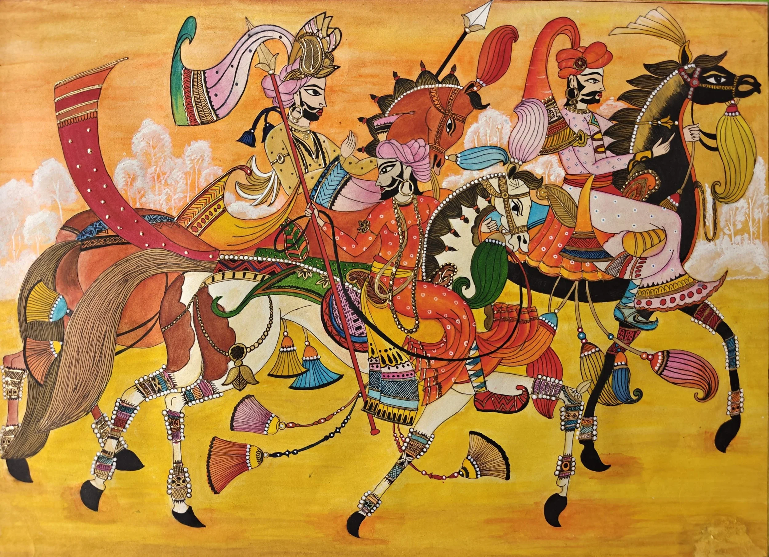  Rajasthani Warriors   
Chhavi Gupta 
Watercolor 
$1,500