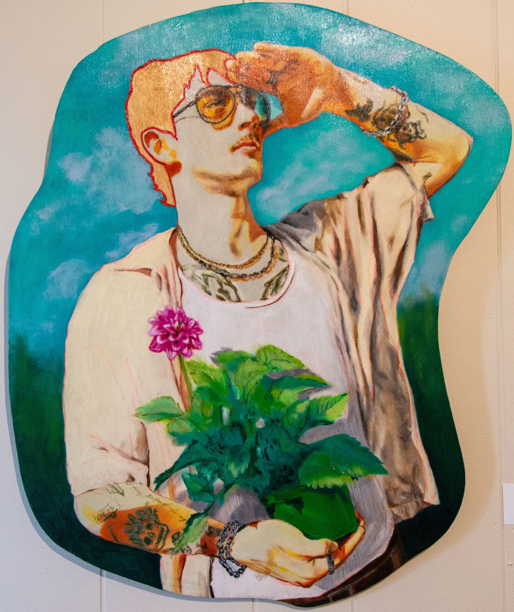   Finding Hope   
Sarai Araiza 
Acrylic on Wood Panel 
$480