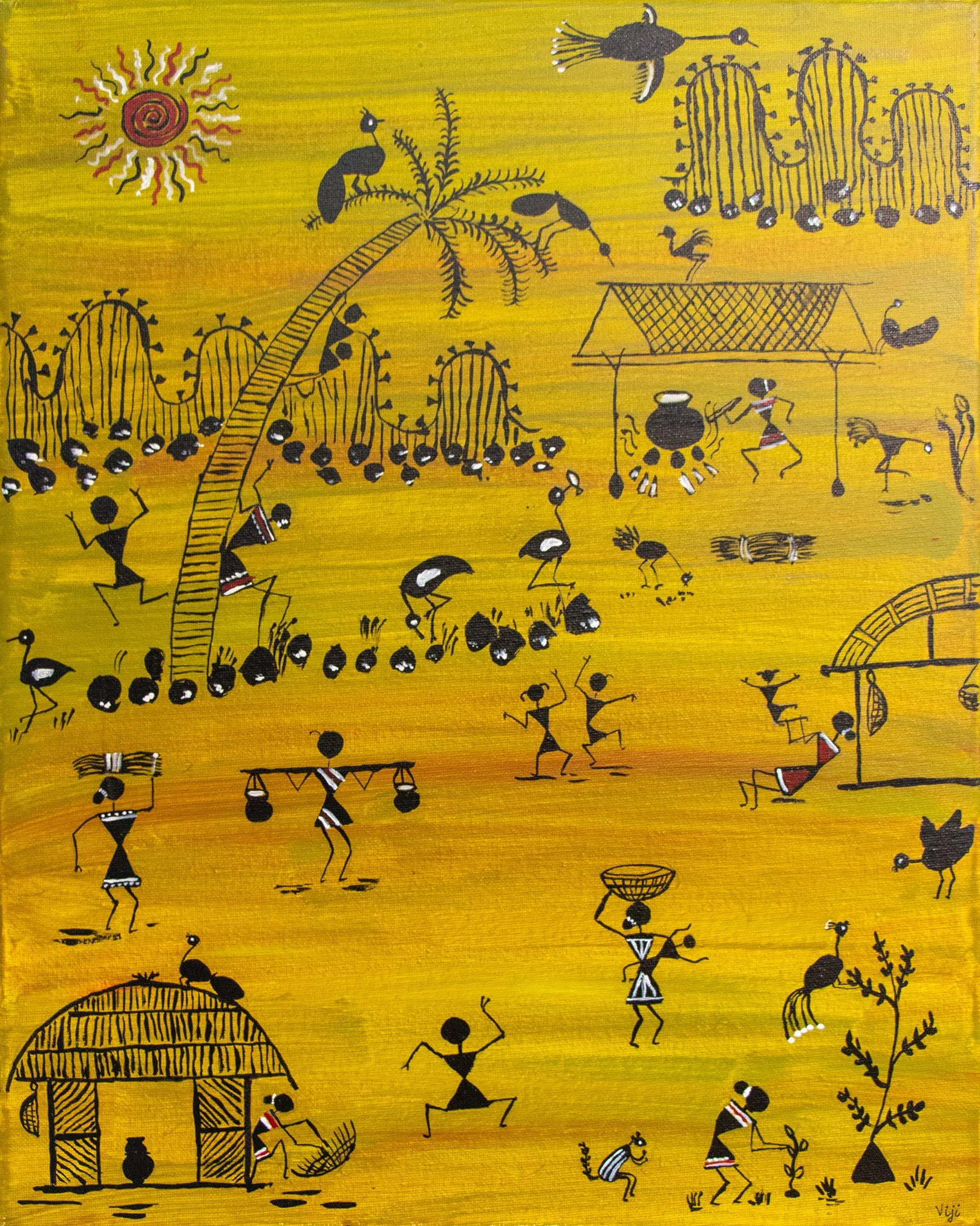   Where the Earth Dances   
Vijaya lyer 
Acrylic 
$150