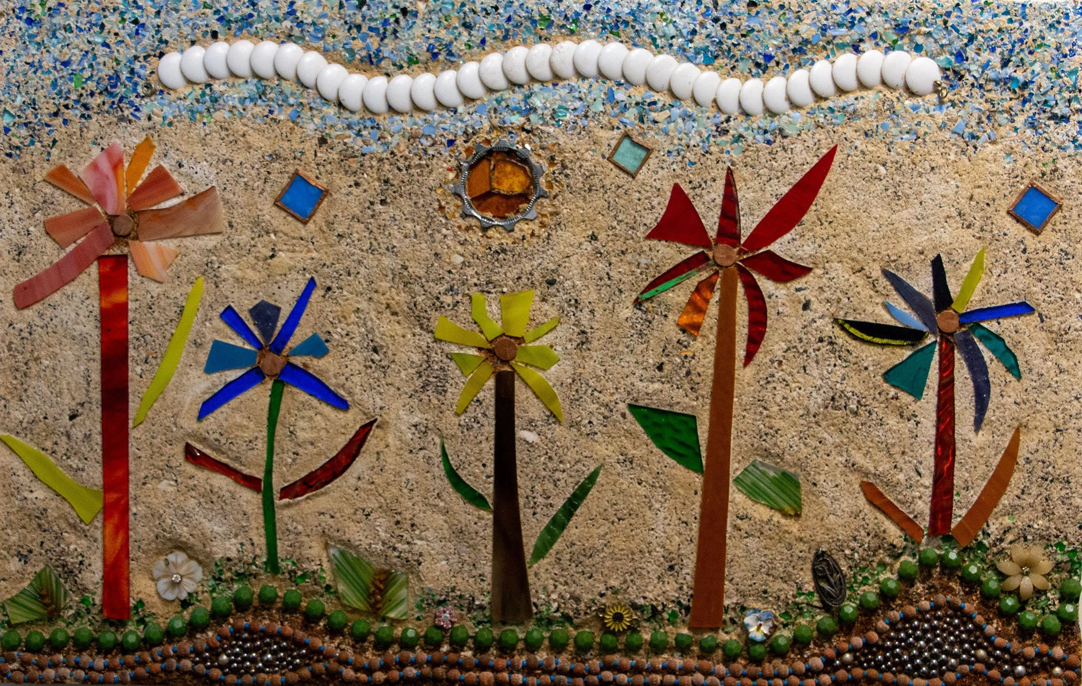   Nana’s Flower Garden   
Modern Fossils: Suzzanne Mahoney, Judith Marchand, and David Horowitz 
Plaster and Salvaged Objects 
$595