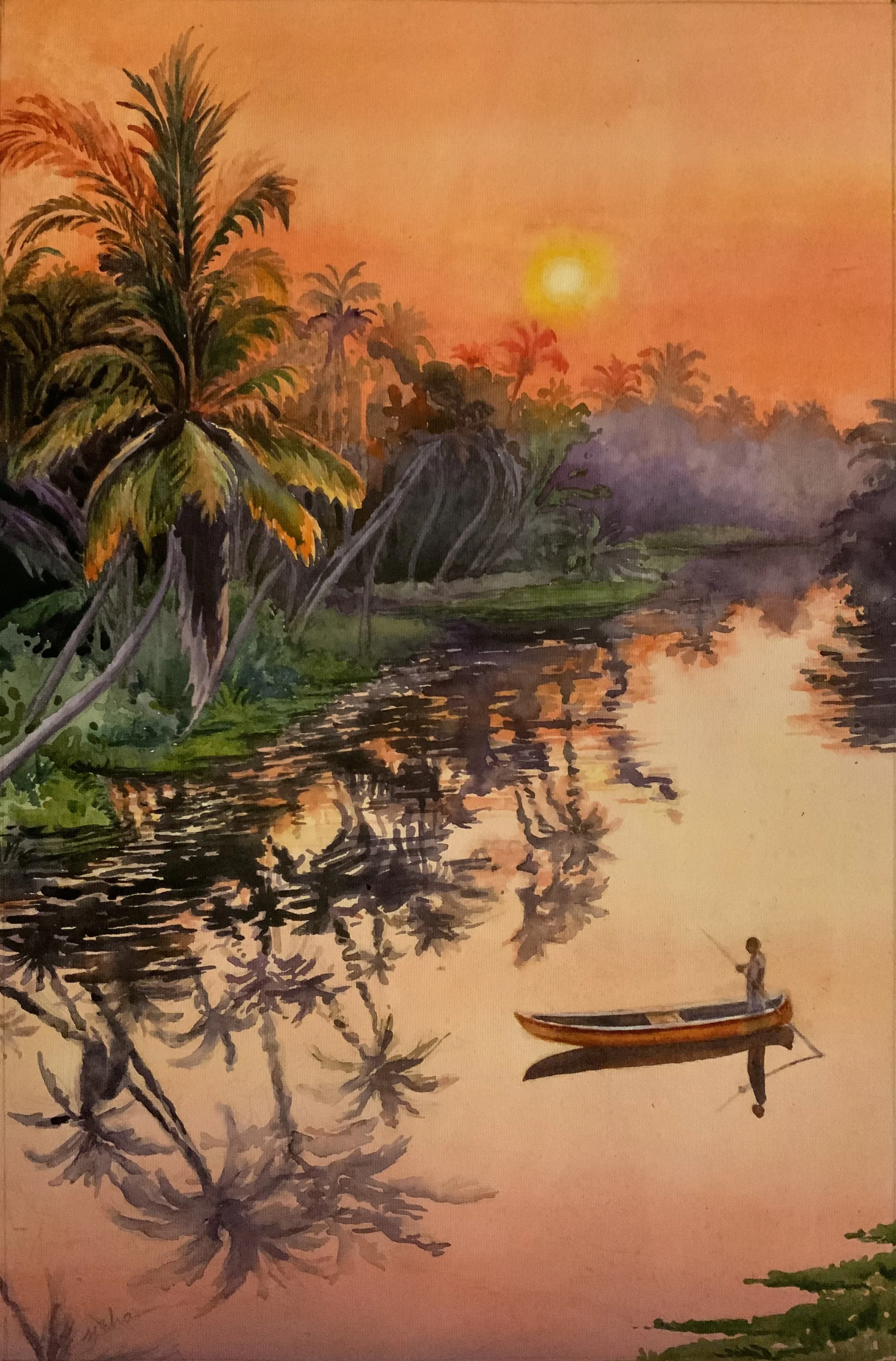   Saffron Sky   
Medha Atre-Kulkarni 
Watercolor 
$650