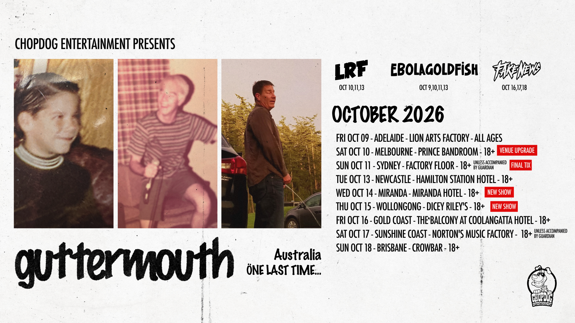 Guttermouth 'One Last Time' Australian Tour