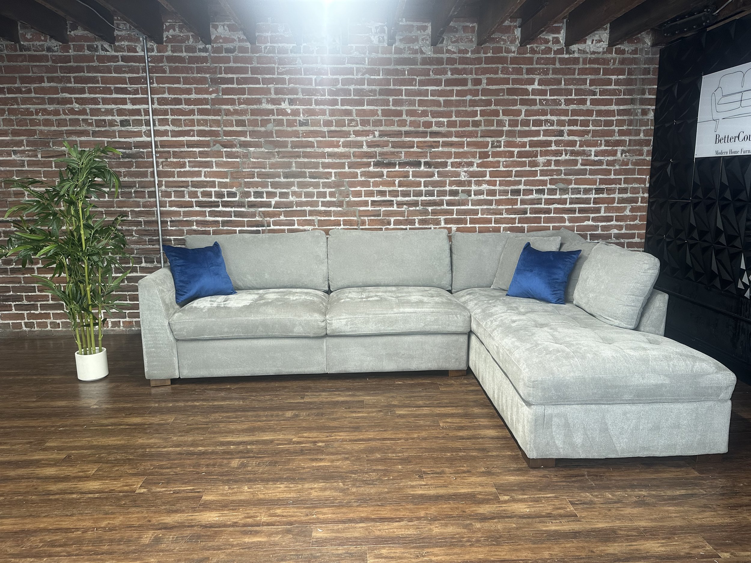 Thomasville gray sectional sofa couch retails 2000