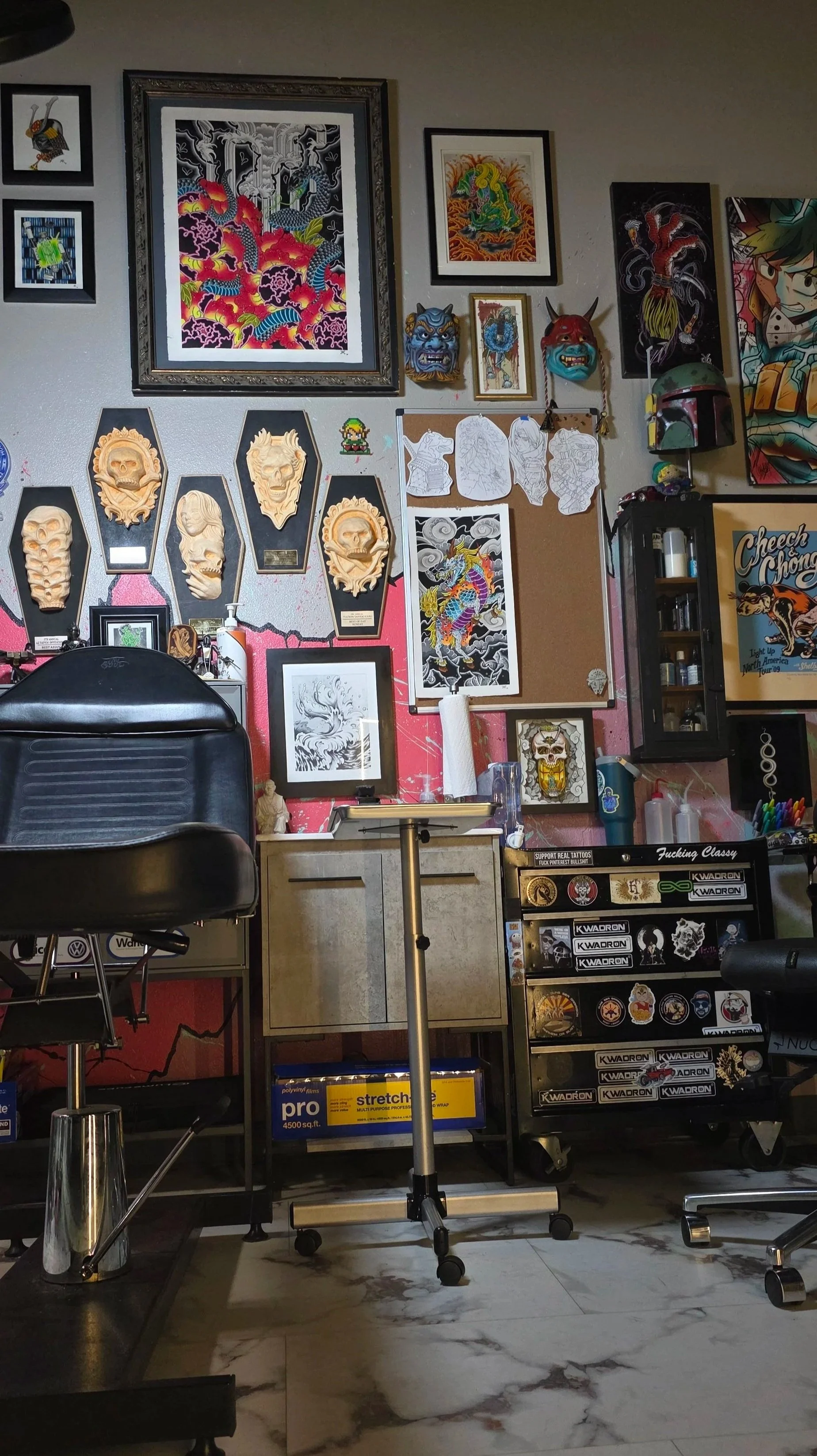 award winning tattoo artist station in Las Vegas Nevada
