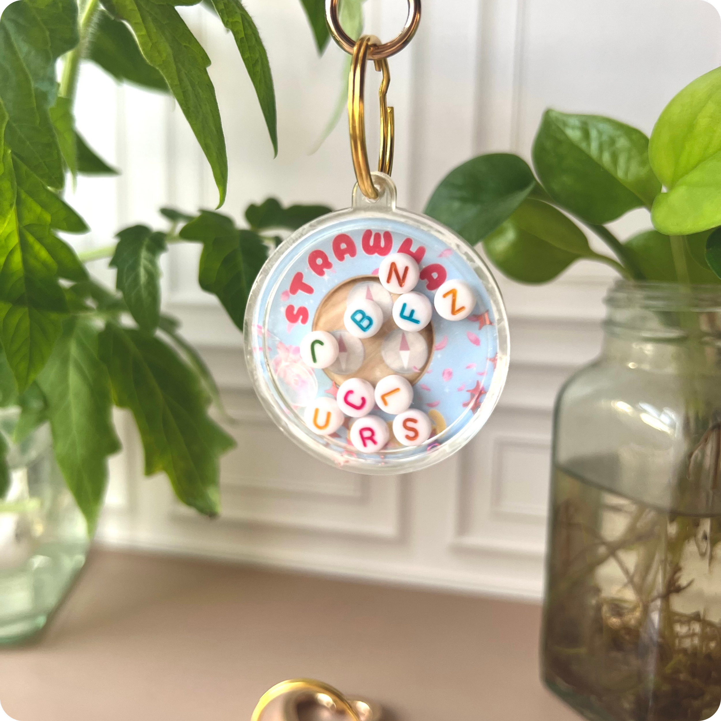 One Piece Shaker Keychains, Bag Charm, Strawhat Luffy Keepsake, Fidget Shaker Toy