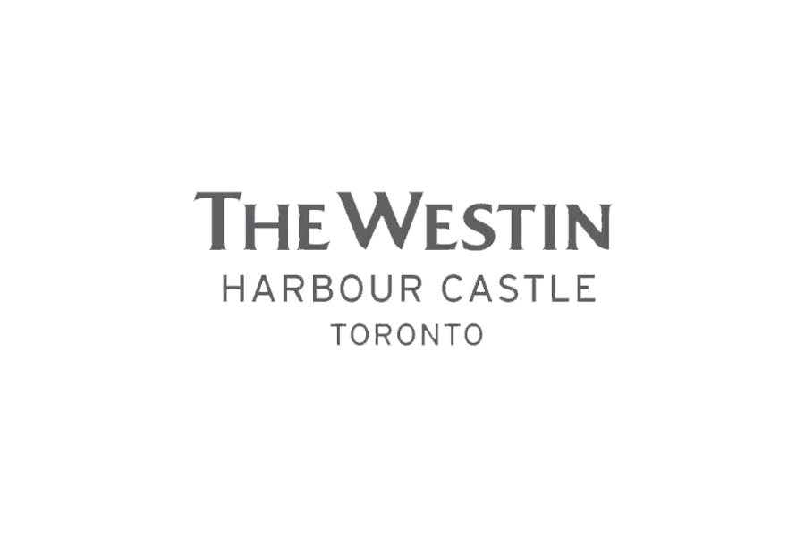 Logo of The Westin Harbour Castle Toronto hotel in black and gray text.