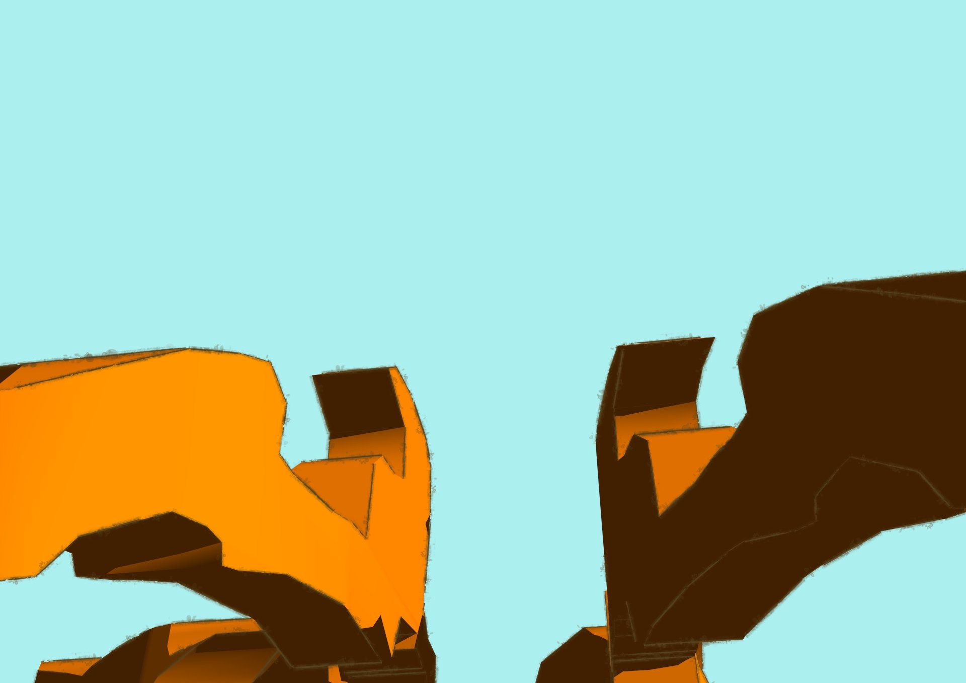 These were alternate views exploring the shapes and sky colors.