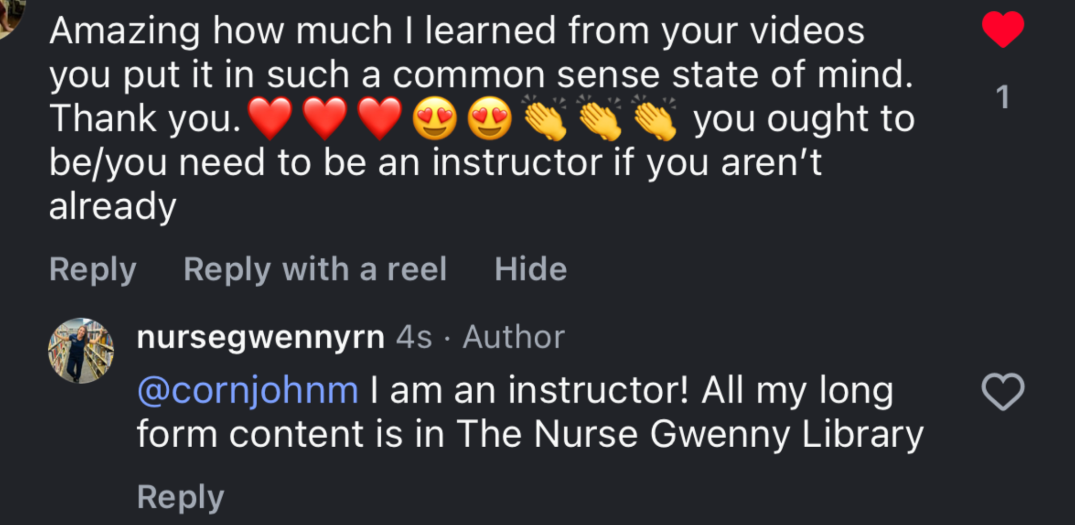 Nursing Instructor Gwenny Winkler offers CEs / CEUs / CNEs