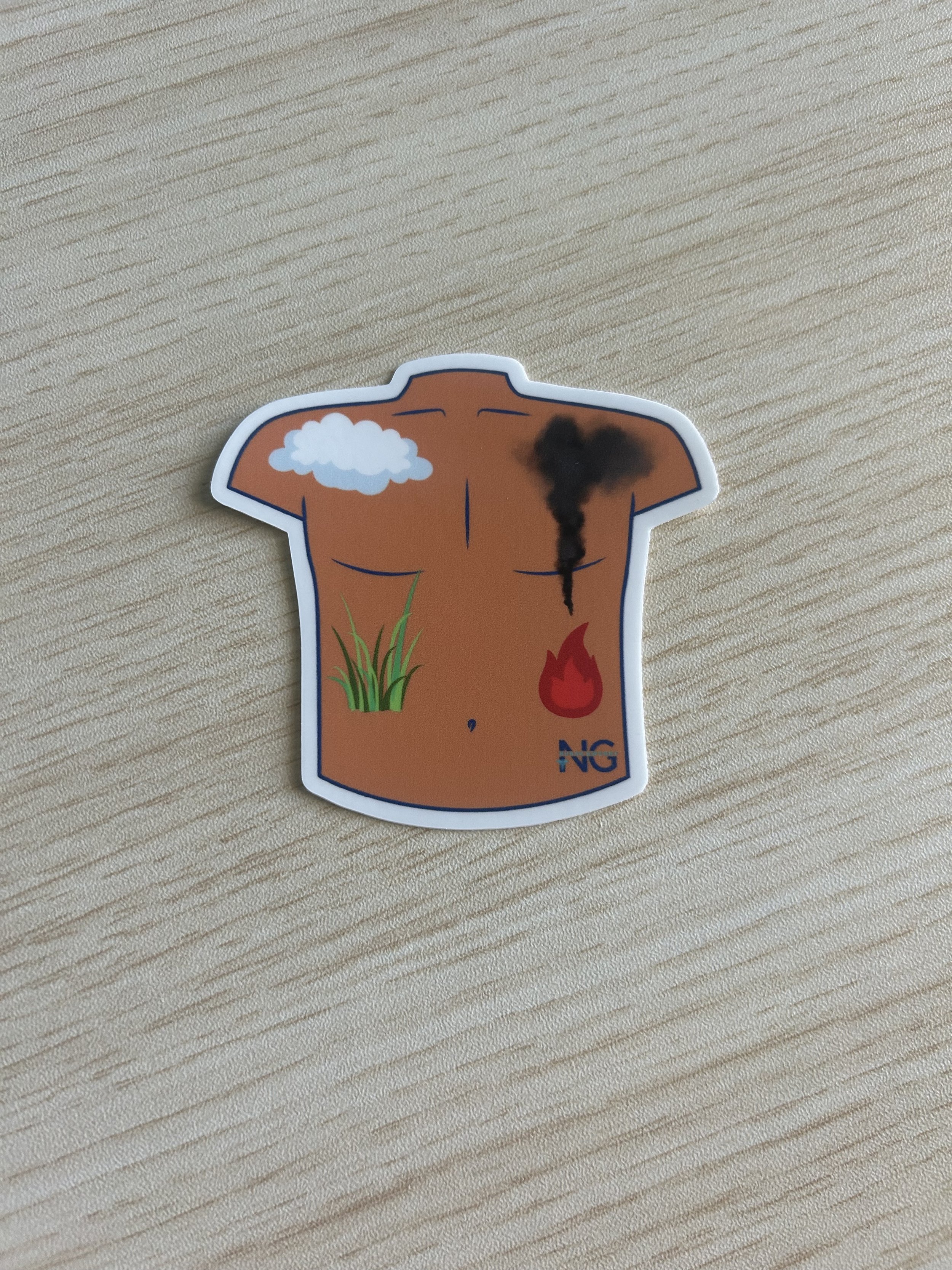 3" Electrode Placement Sticker