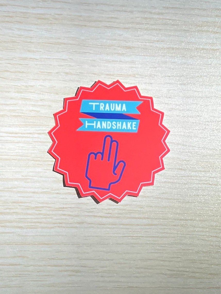 3" Trauma Handshake Sticker