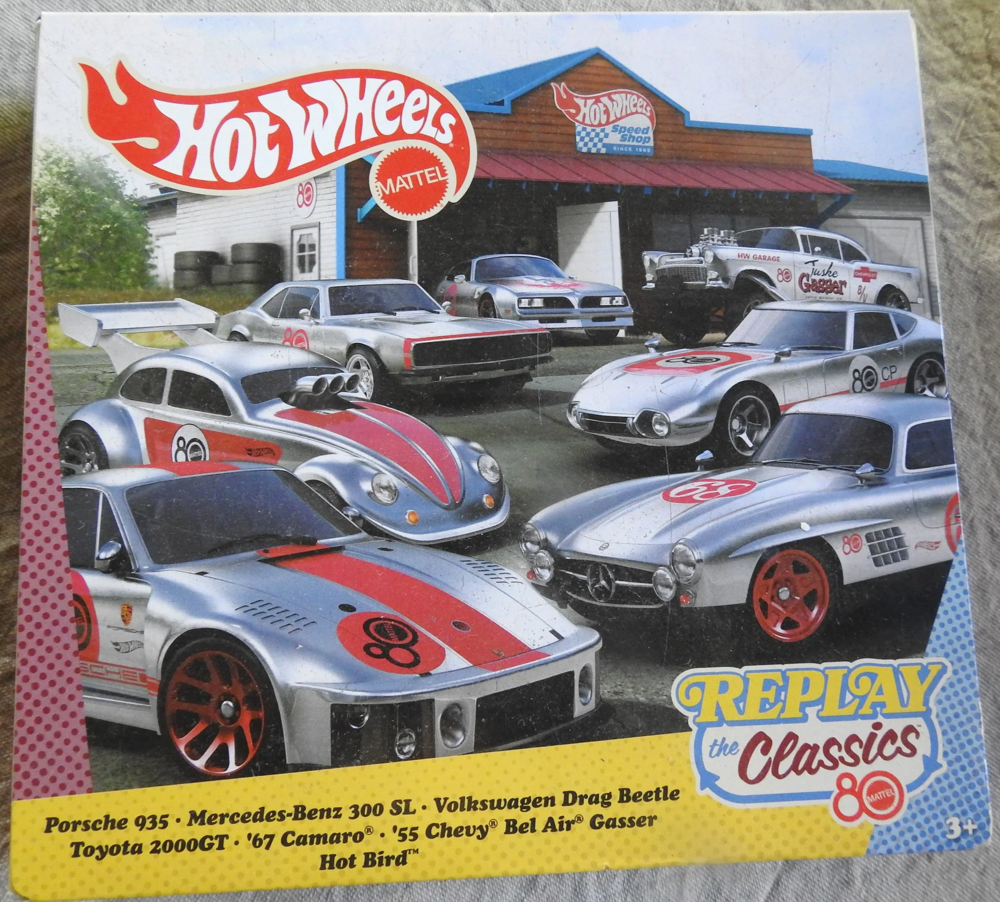 hot wheels replay the classics porsche mercedes benz vw drag beetle toyota 2000gt 67 camaro 55 chevy bel air gasser hot bird