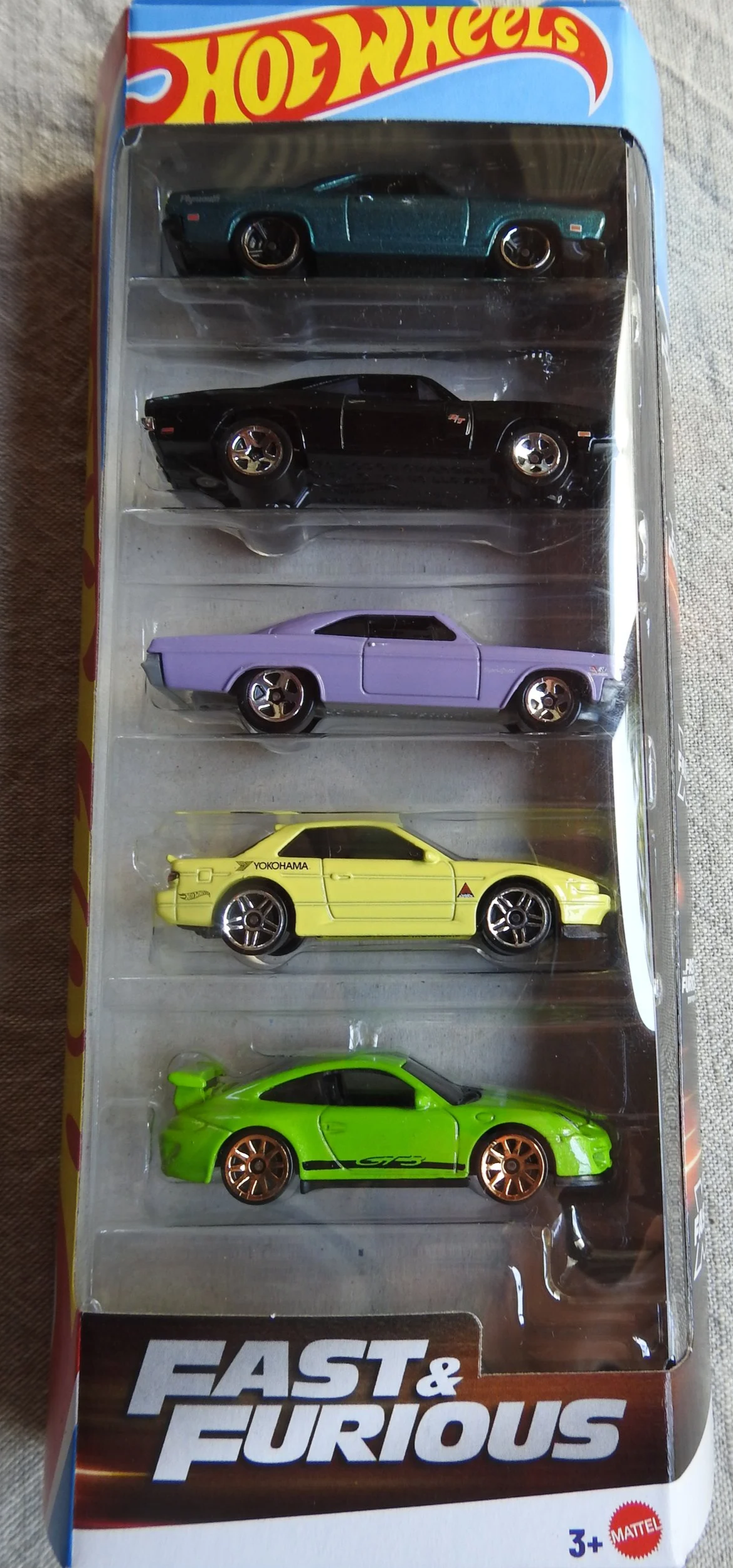 fast and furious 5 pack dodge charger chevy impala porsche 911 plymouth barracuda nissan silvia