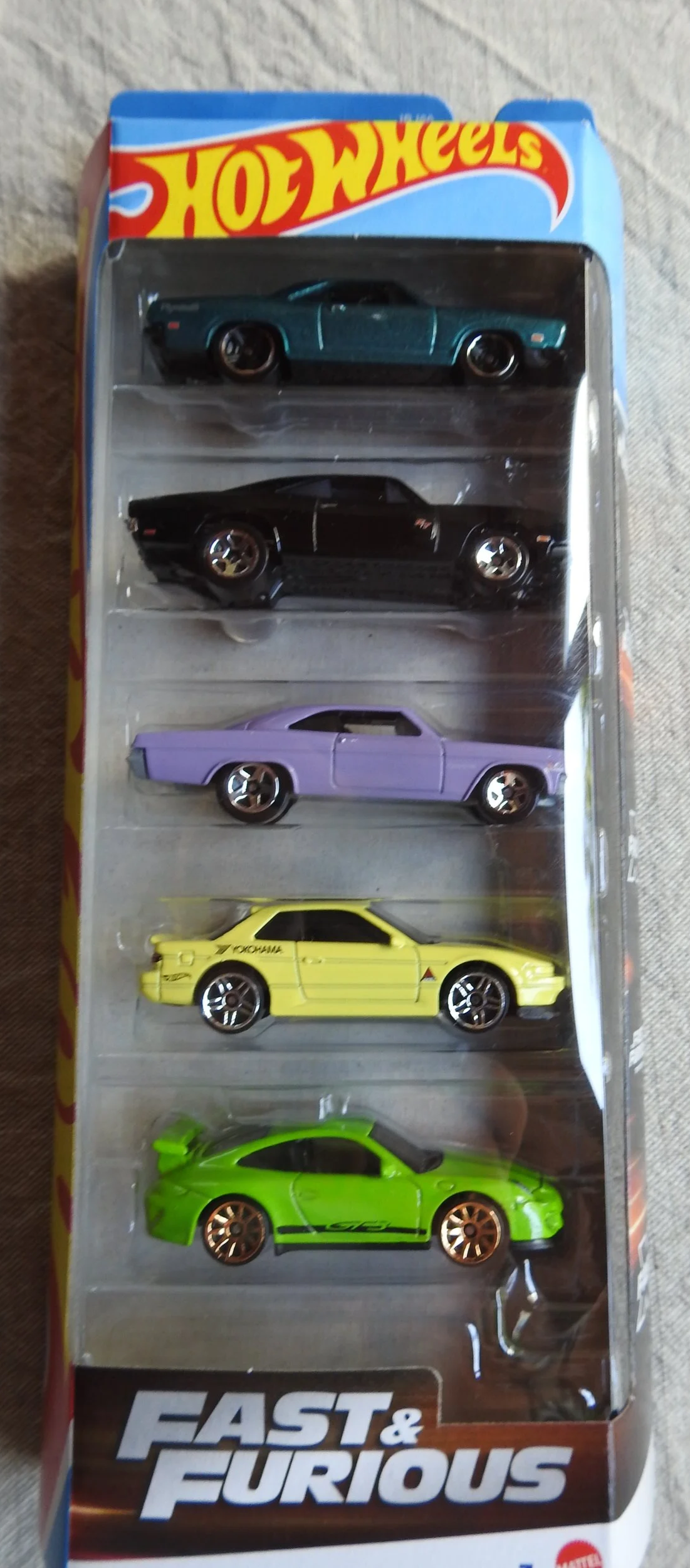 fast and furious 5 pack dodge charger chevy impala porsche 911 plymouth barracuda nissan silvia