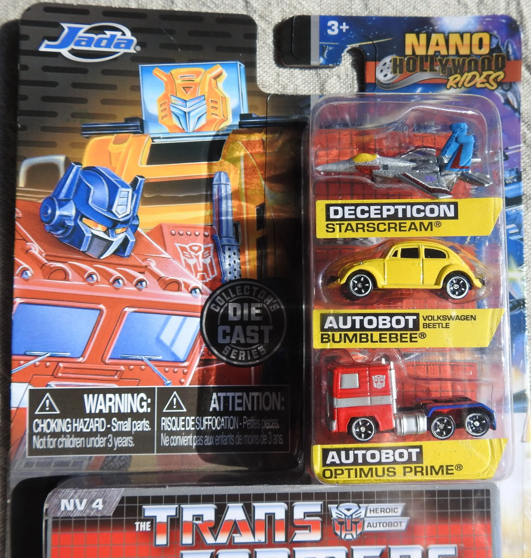 Jada Nano Hollywood Rides Transformers Die-Cast Set (Corner damaged)