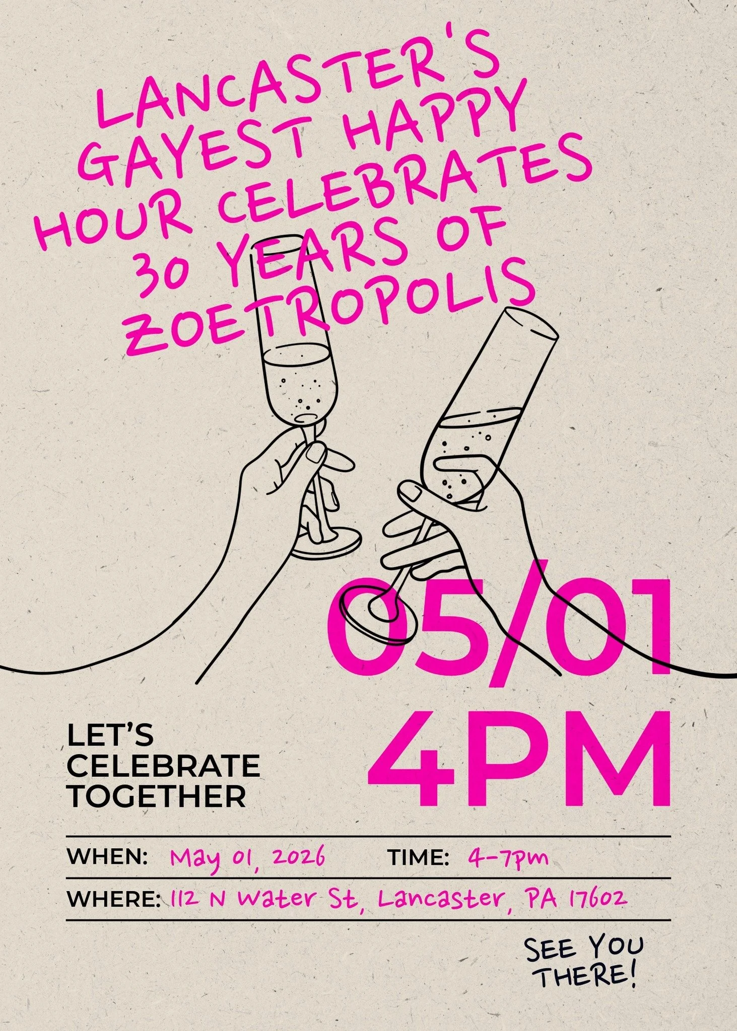 Zoetropolis 30th Anniversary: Lancaster’s Gayest Happy Hour