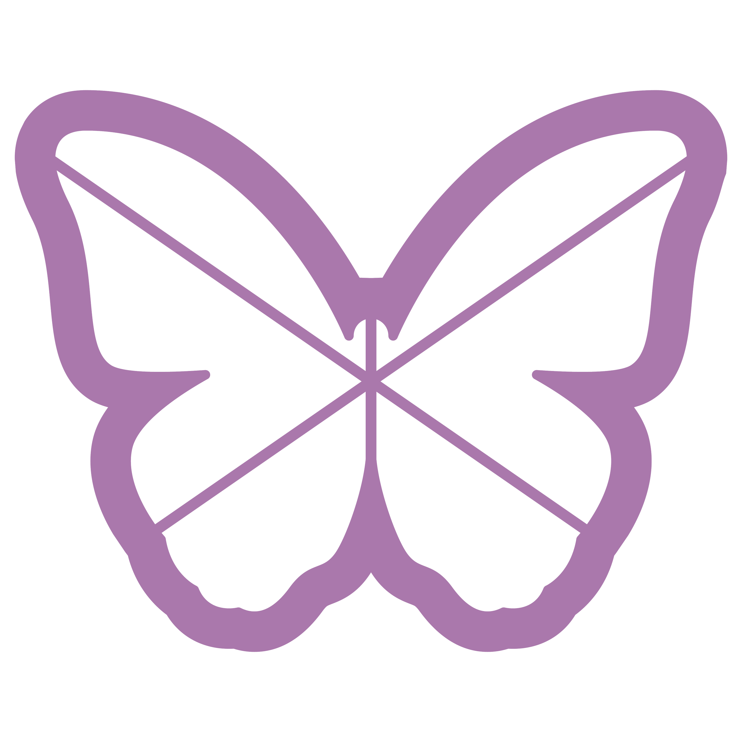 A purple butterfly icon representing safe spaces