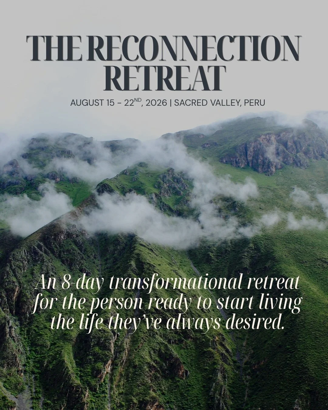 Just 3 months away and only a few spots remaining! 

This is more than a retreat, this is an opportunity for you to unplug from your daily life and remember how to listen to yourself. 

I built this retreat for the person who is ready to go deeper wi