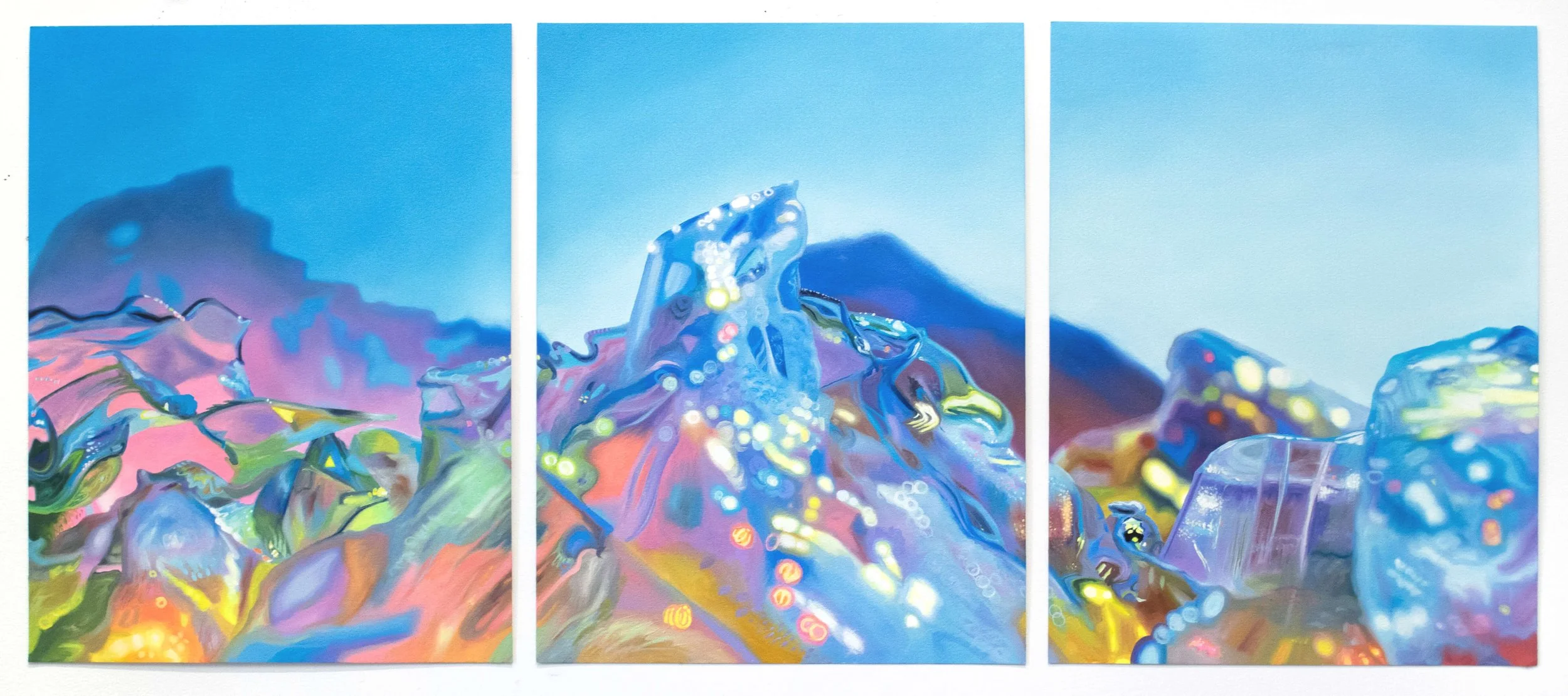 Blithe_Azure_2025_oil_on_paper_triptych_16_x_12_each_16_x_36_inches_total.jpg