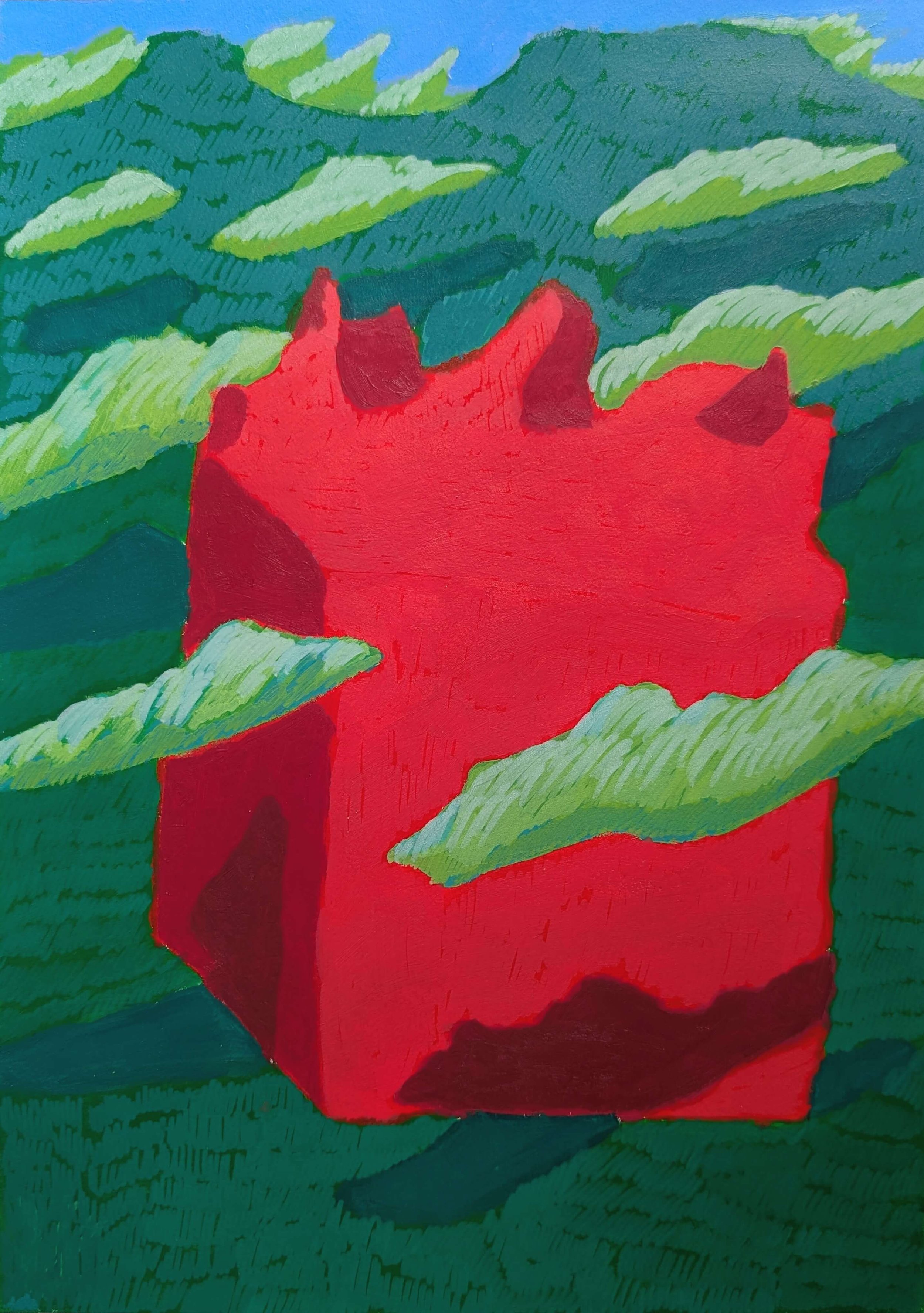 RedVelvetGreenMachine9x12inAcryliconPaper2026.jpg