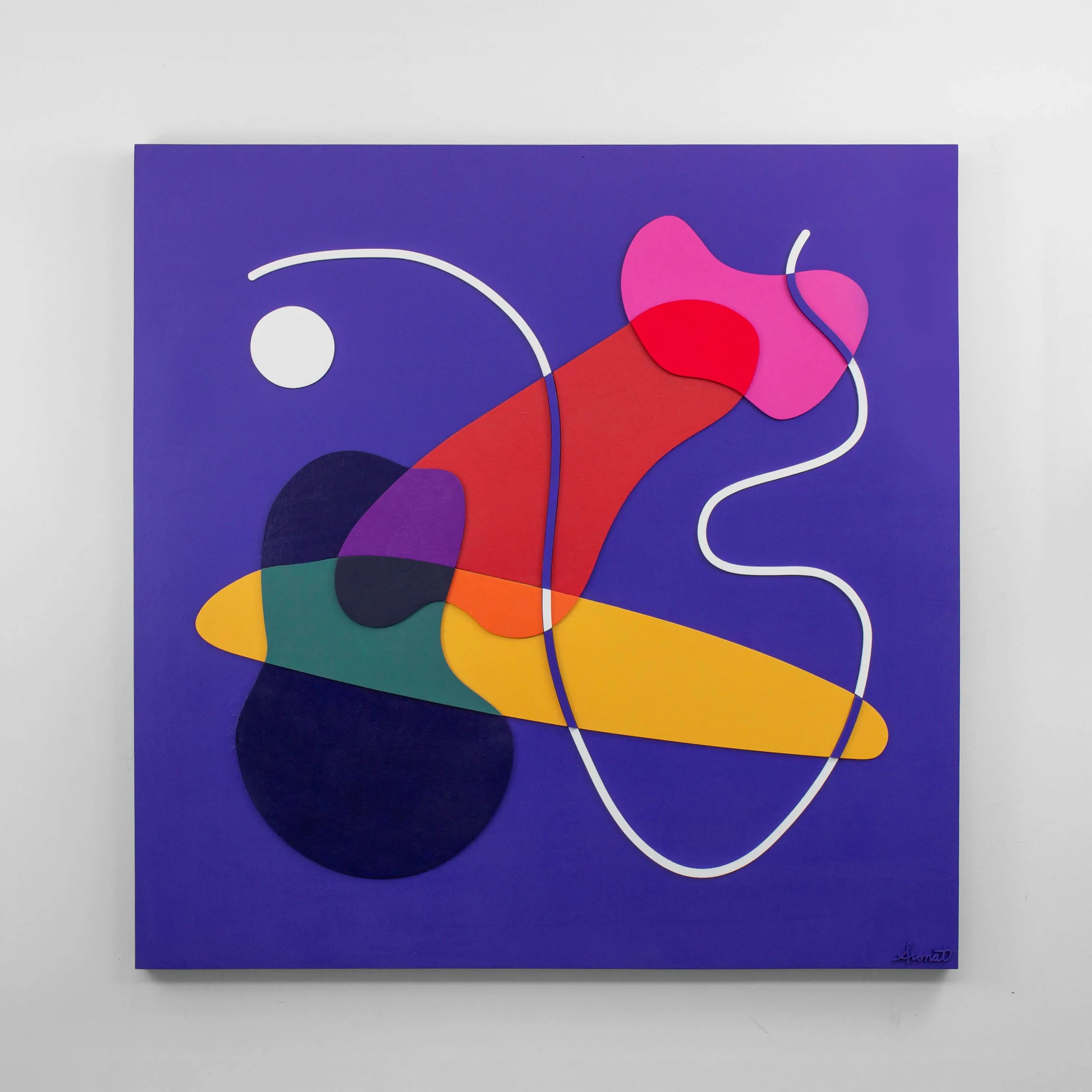 KatieAronat_BalancingAct_AcrylicAndWoodRelief_30x30.jpeg