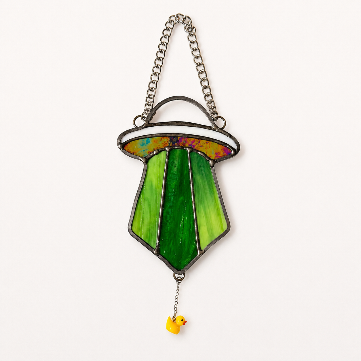 UFO Ornament abducting a rubber ducky